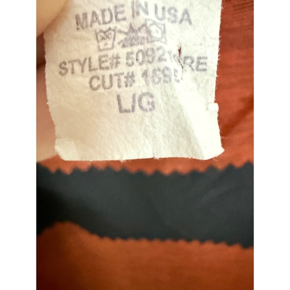 Eien USA Vintage Boho Striped High Low Slip Style Dress Size Large Women's - Picture 5 of 6